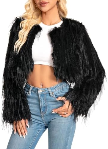 Vickstco Fluffy Faux Fur Women's Scarlf Stole Shawl Shrug Wraps
